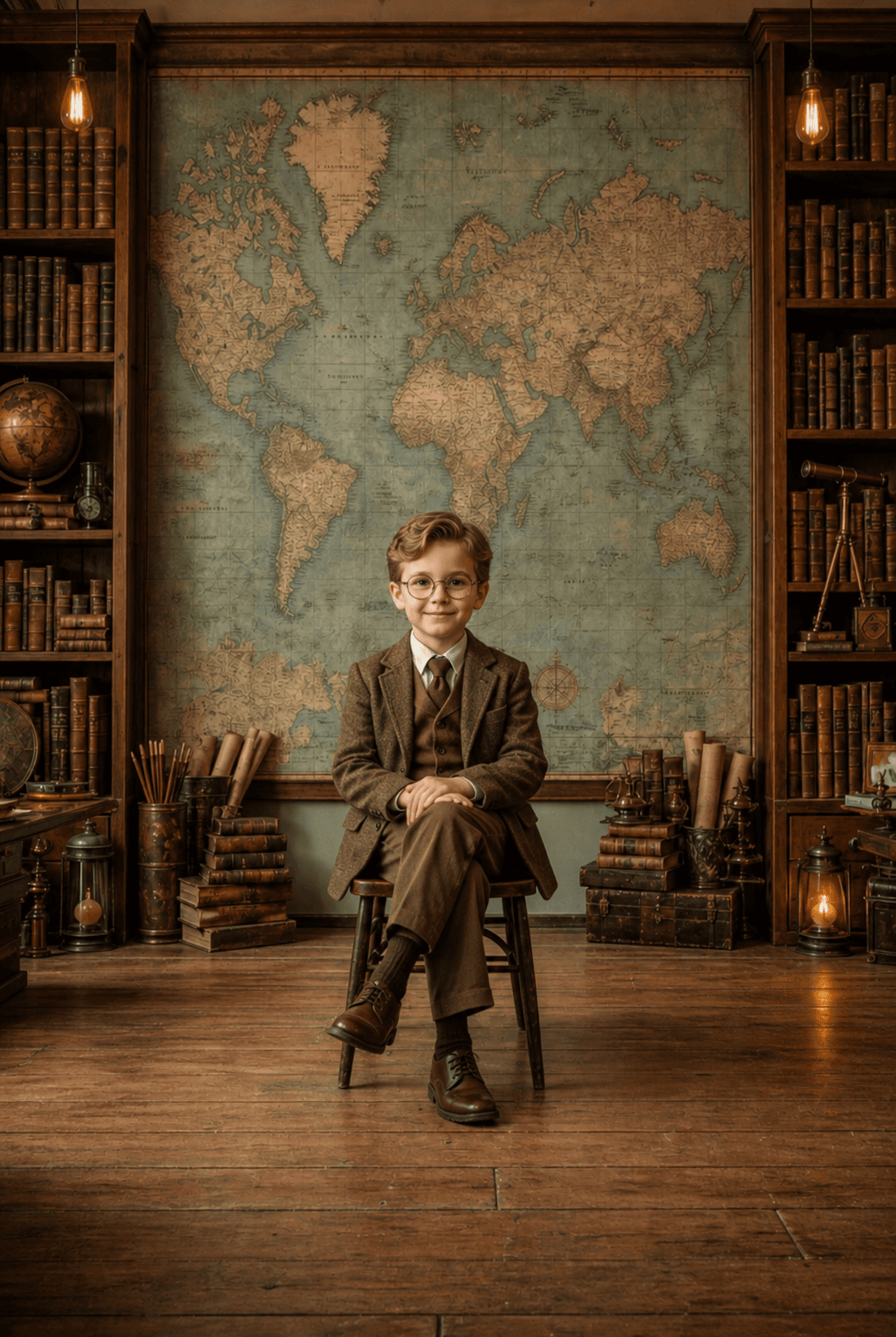5 Vintage School Digital Backdrops, Old Library Classroom Background Bundle, Retro Student Portrait Overlay, Photoshop Composite JPG - Thumbnail 5
