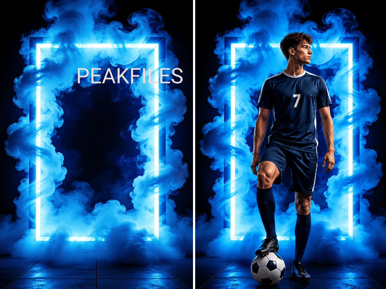 55 Light & Fogs Sport Backdrops | Sports Photography Backgrounds | Basketball, Football, Soccer, Cheer & Athlete Portraits - Thumbnail 2