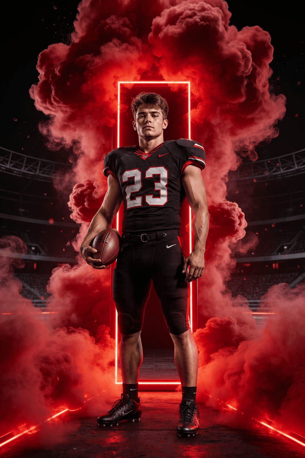 55 Light & Fogs Sport Backdrops | Sports Photography Backgrounds | Basketball, Football, Soccer, Cheer & Athlete Portraits - Thumbnail 8