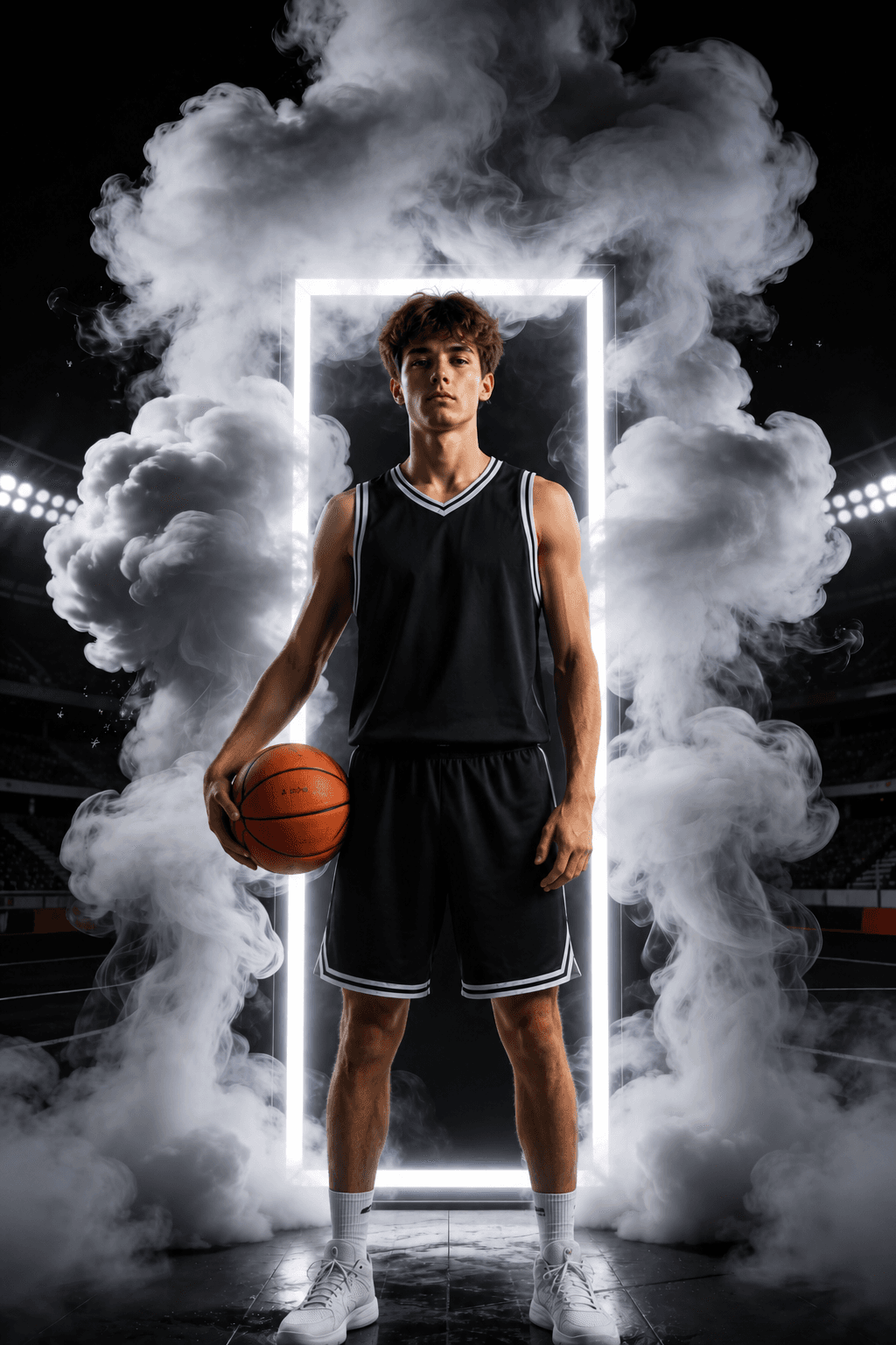 55 Light & Fogs Sport Backdrops | Sports Photography Backgrounds | Basketball, Football, Soccer, Cheer & Athlete Portraits - Thumbnail 9