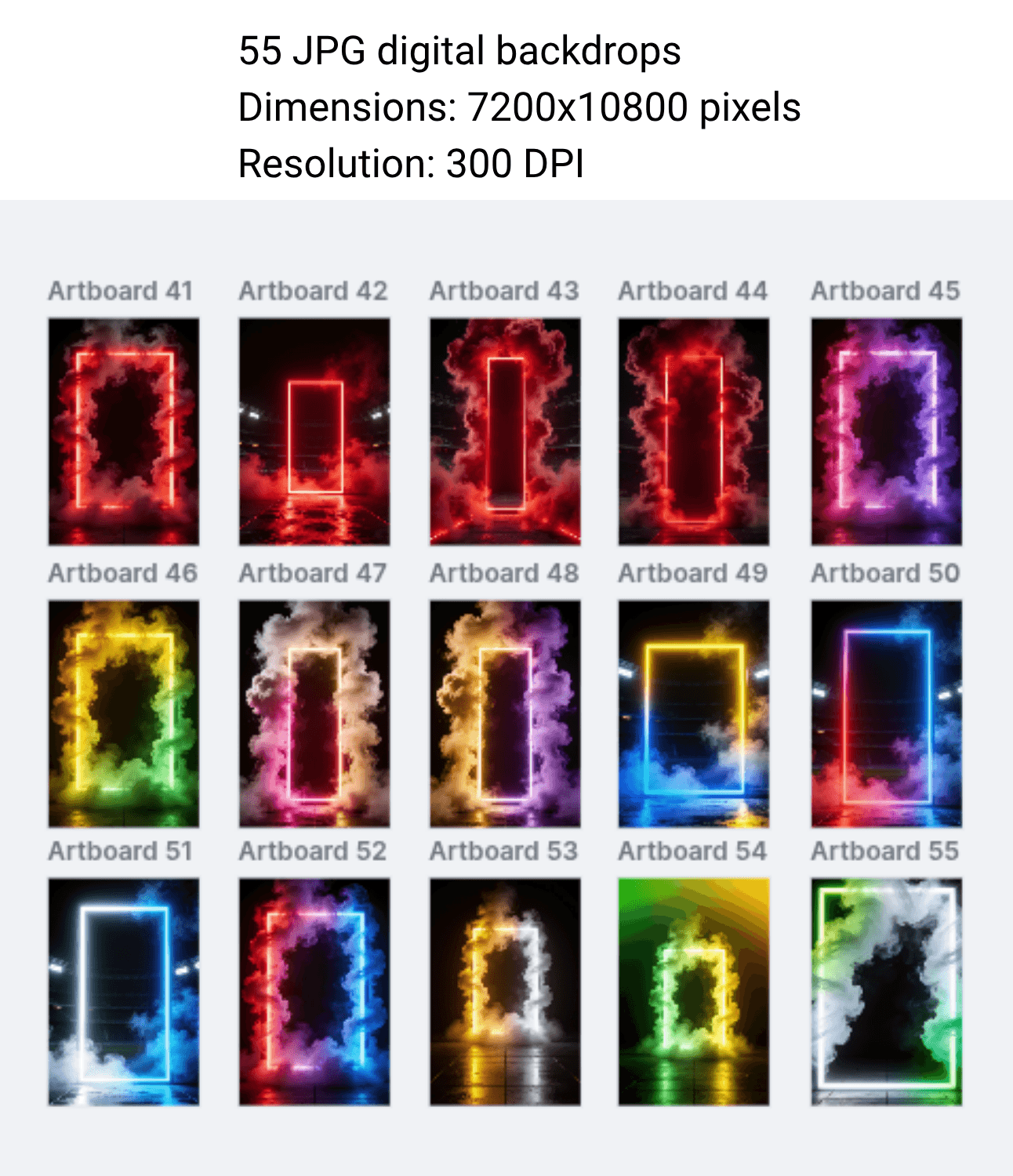 55 Light & Fogs Sport Backdrops | Sports Photography Backgrounds | Basketball, Football, Soccer, Cheer & Athlete Portraits - Thumbnail 12