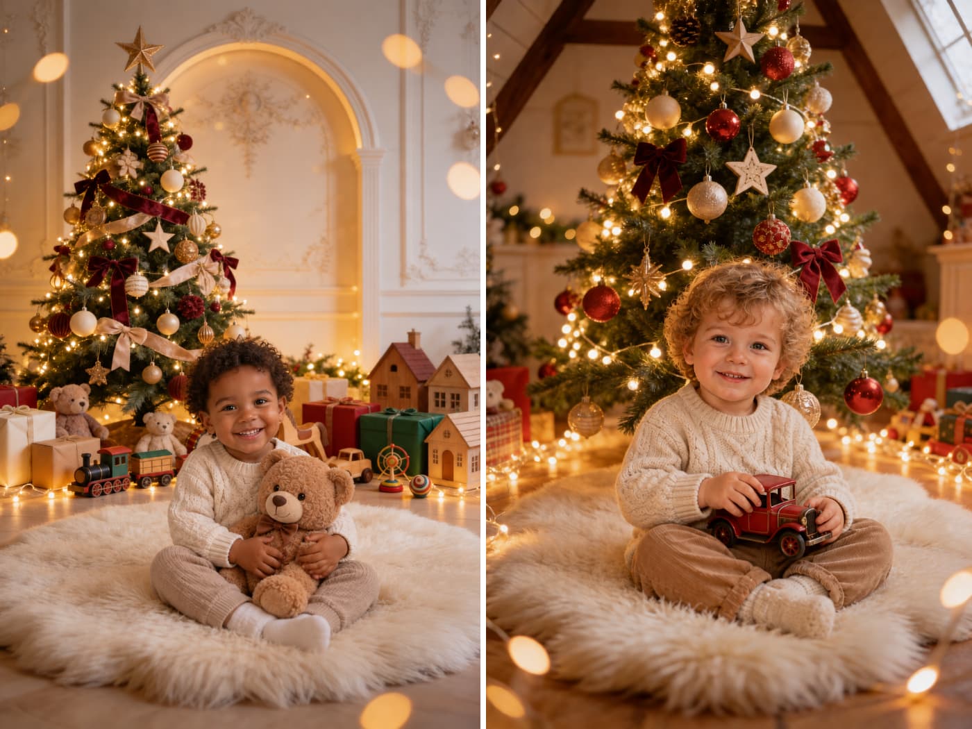 60 Christmas Nursery Digital Backdrops, Vintage Toy Set for Baby Photography - Thumbnail 7