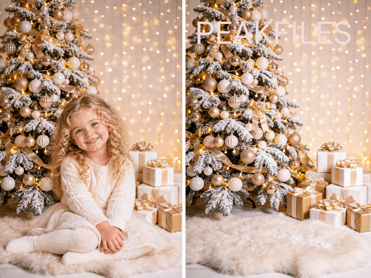 45 Gold Christmas Digital Backdrops, JPG, Horizontal & Vertical Formats - Thumbnail 4