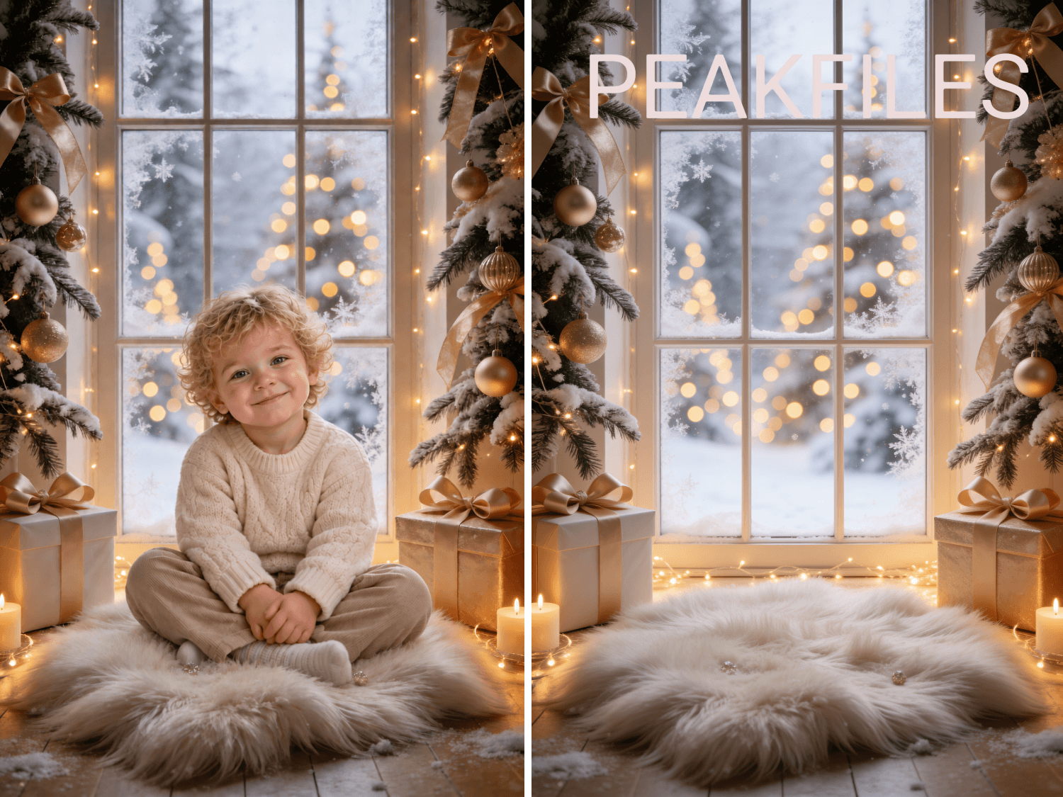 45 Gold Christmas Digital Backdrops, JPG, Horizontal & Vertical Formats - Thumbnail 5