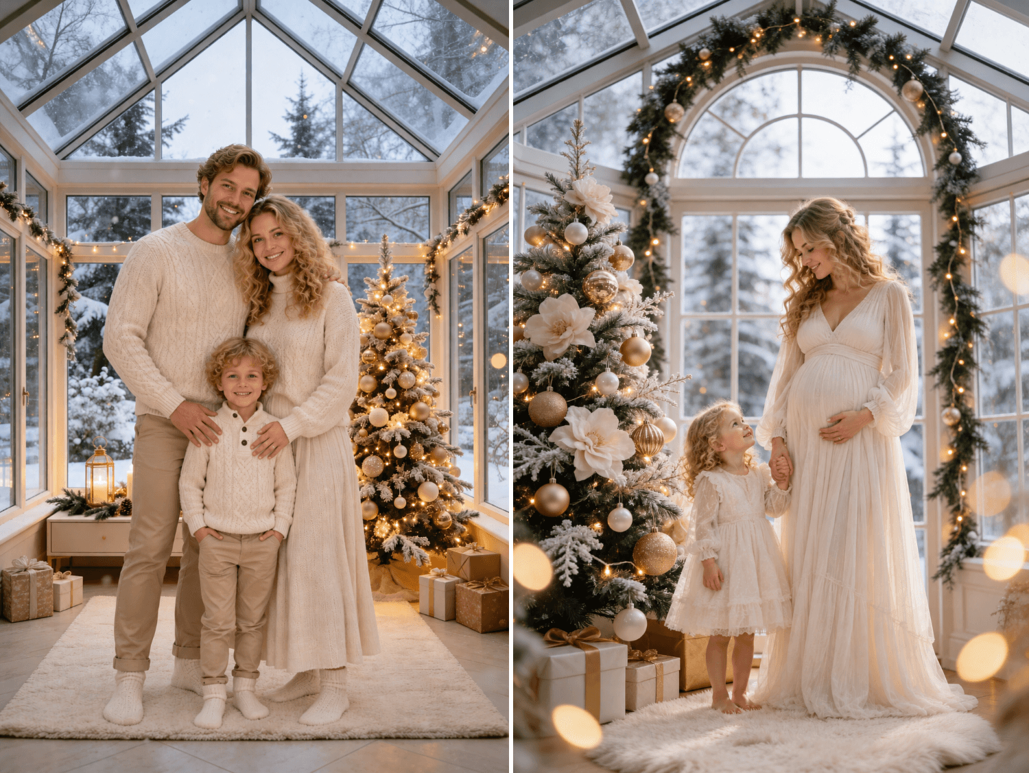 Christmas Conservatory Digital Backdrops | Holiday Photo Background - Thumbnail 8