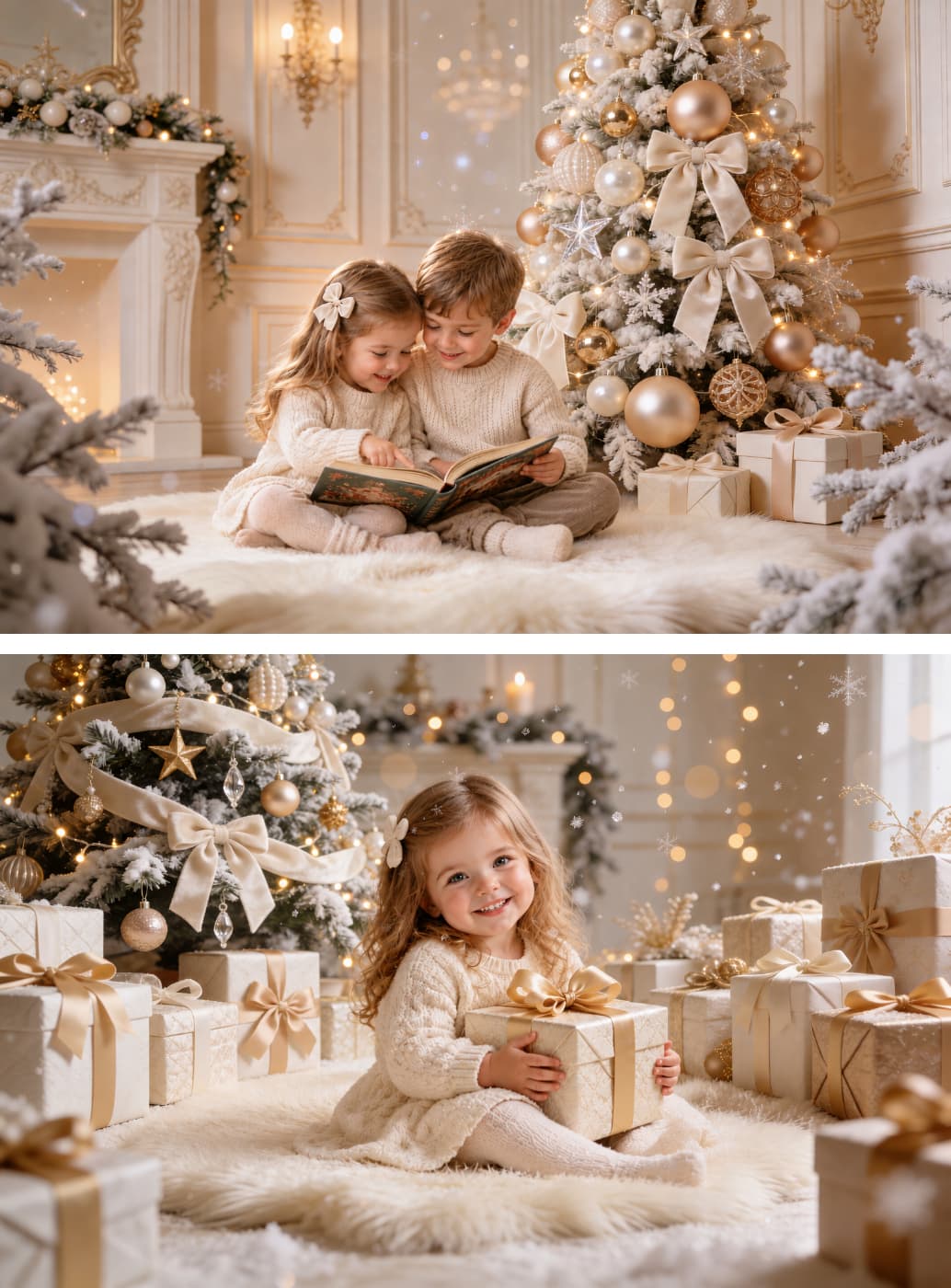 50 Beige Christmas Digital Backdrops for Photography - Thumbnail 6