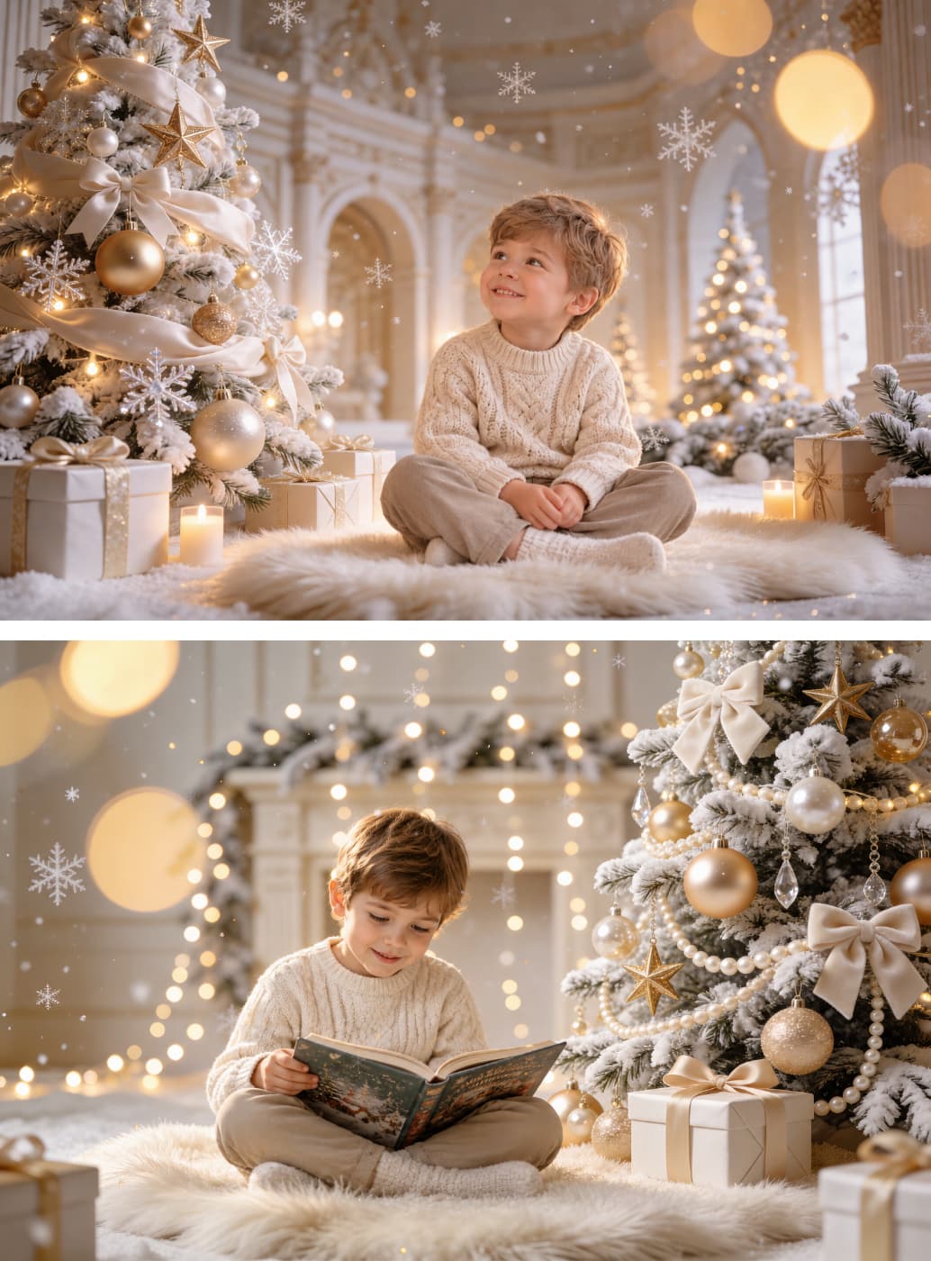 50 Beige Christmas Digital Backdrops for Photography - Thumbnail 7