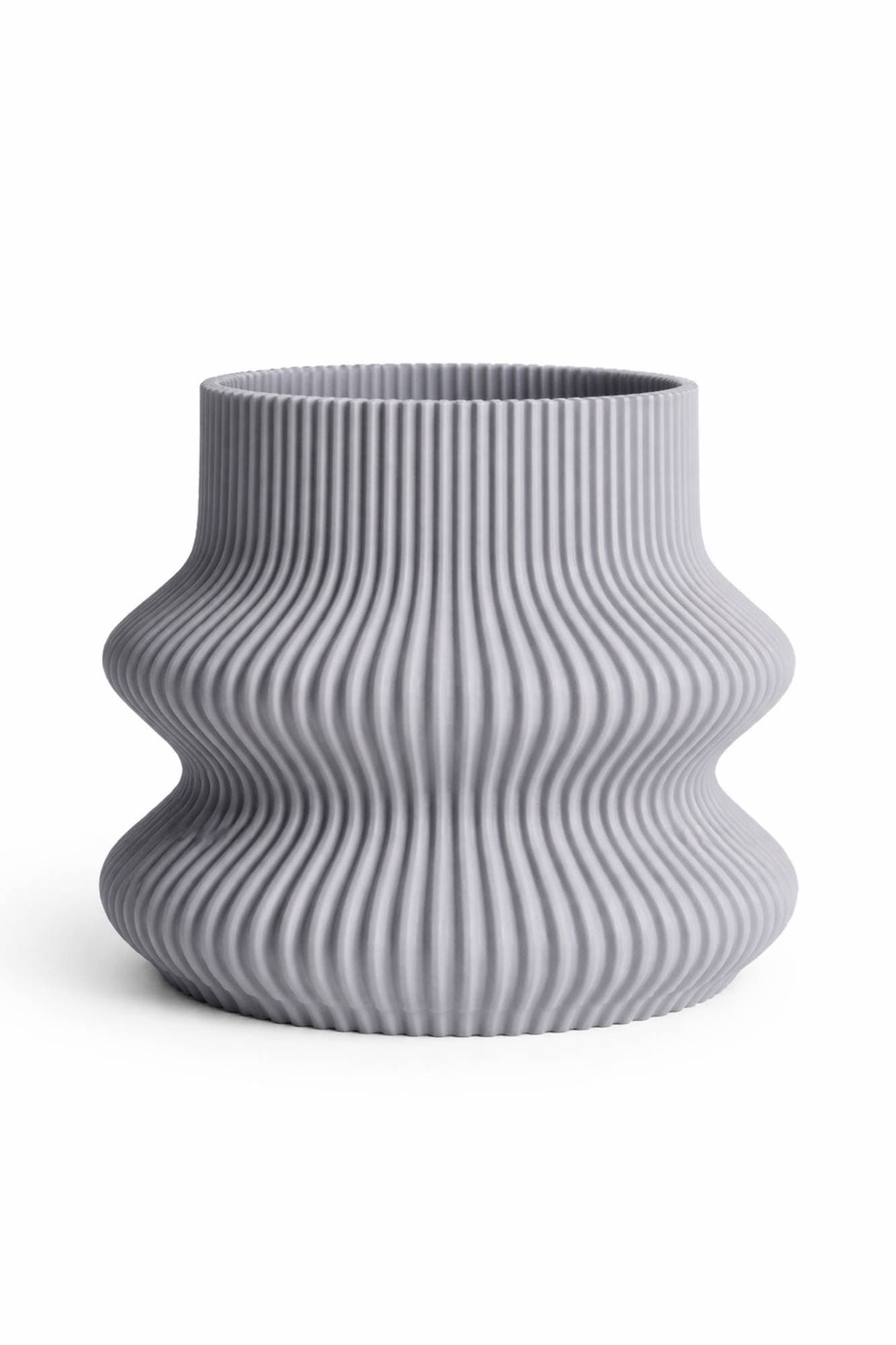 Wavy Flower Pot set of 3 STL – Commercial License – For 3D Printing