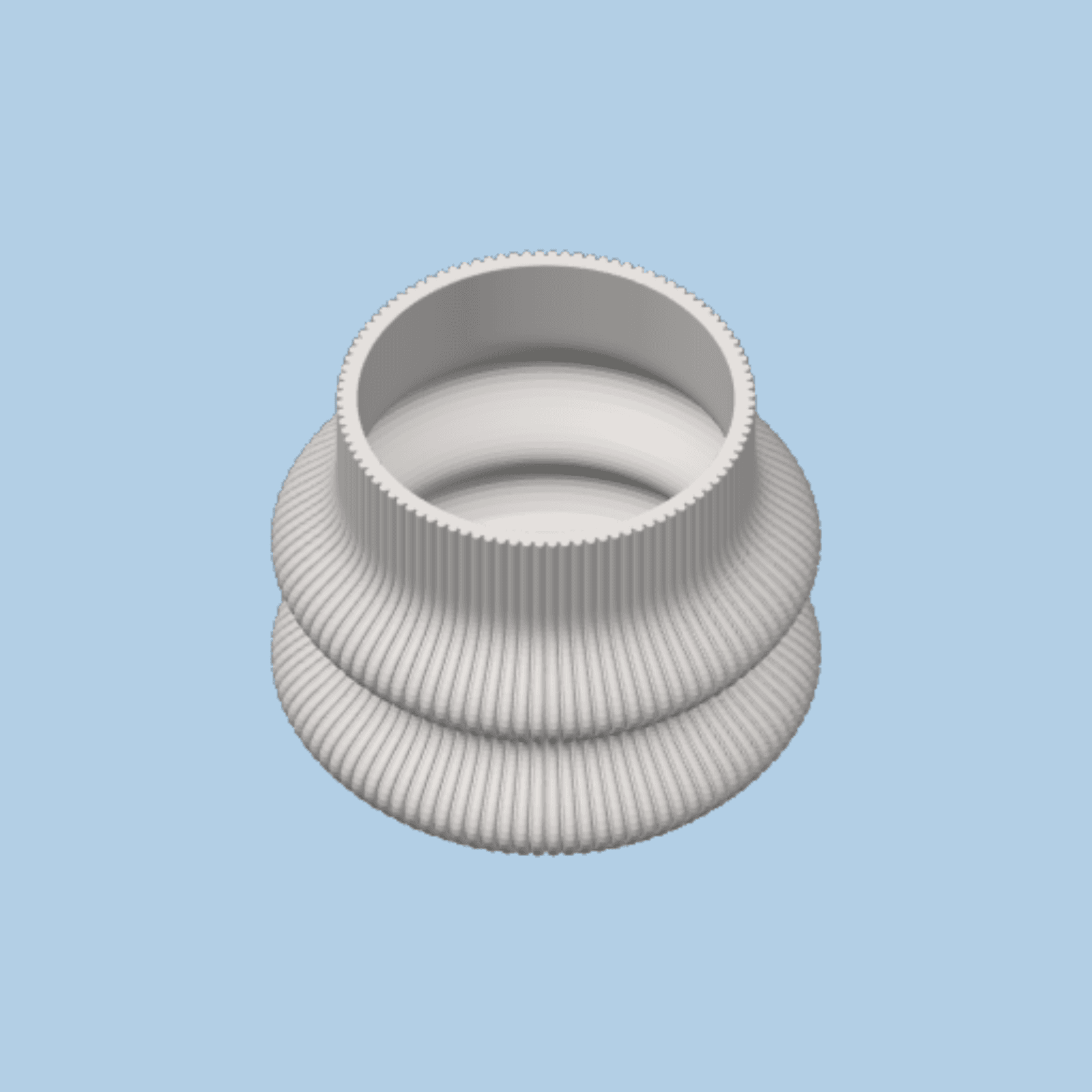Wavy Flower Pot set of 3 STL – Commercial License – For 3D Printing - Thumbnail 3