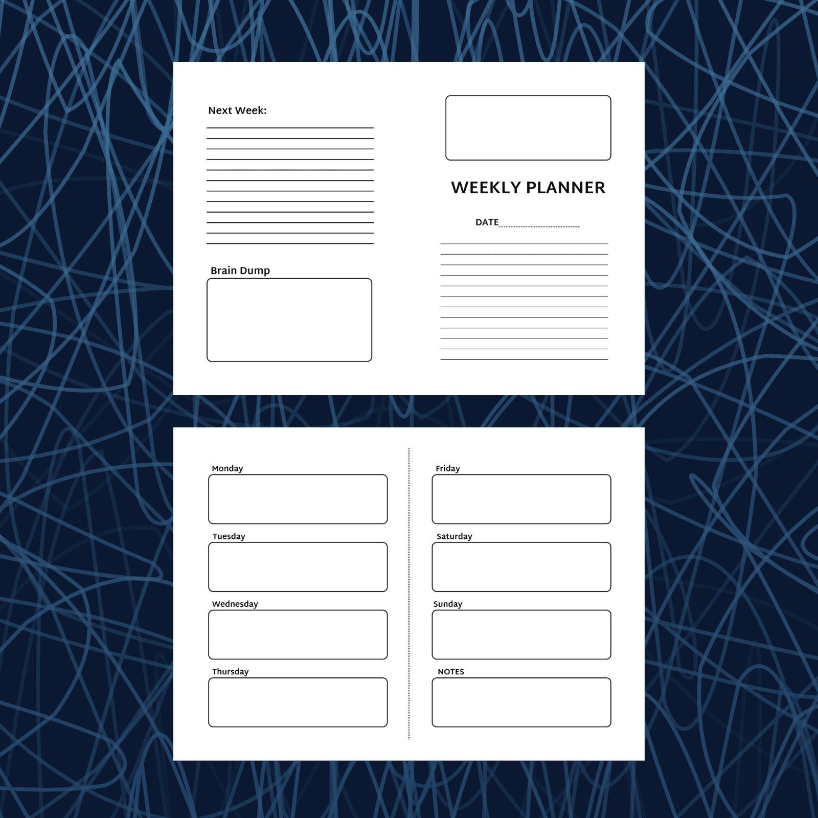 Weekly Bifold Planner – Minimal Printable A4 - Thumbnail 3