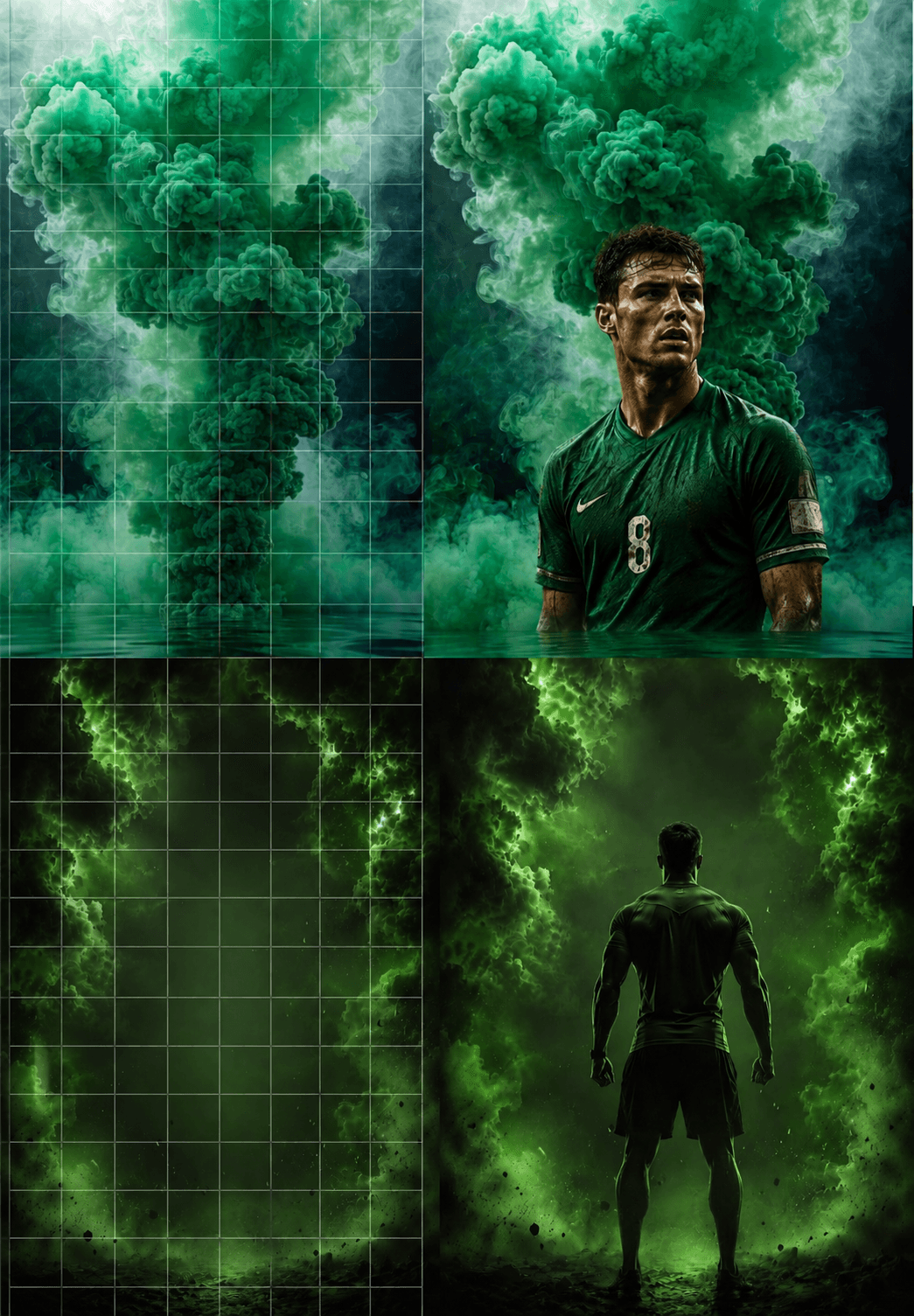 50 Colorful Smoke Sports Digital Backdrops | Senior Night Athlete Portraits | JPG Background Bundle - Thumbnail 5