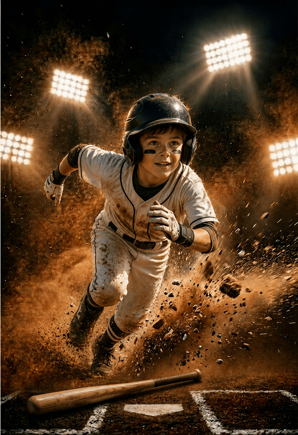 35 Baseball Light Digital Backdrops PNG JPG, Sports Photography Backgrounds, Editable Baseball Photoshop Templates, Sports Photo Backgrounds - Thumbnail 3