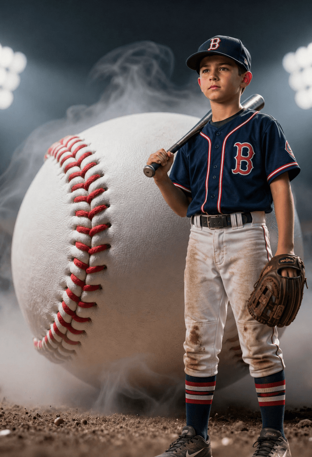 35 Baseball Light Digital Backdrops PNG JPG, Sports Photography Backgrounds, Editable Baseball Photoshop Templates, Sports Photo Backgrounds - Thumbnail 5