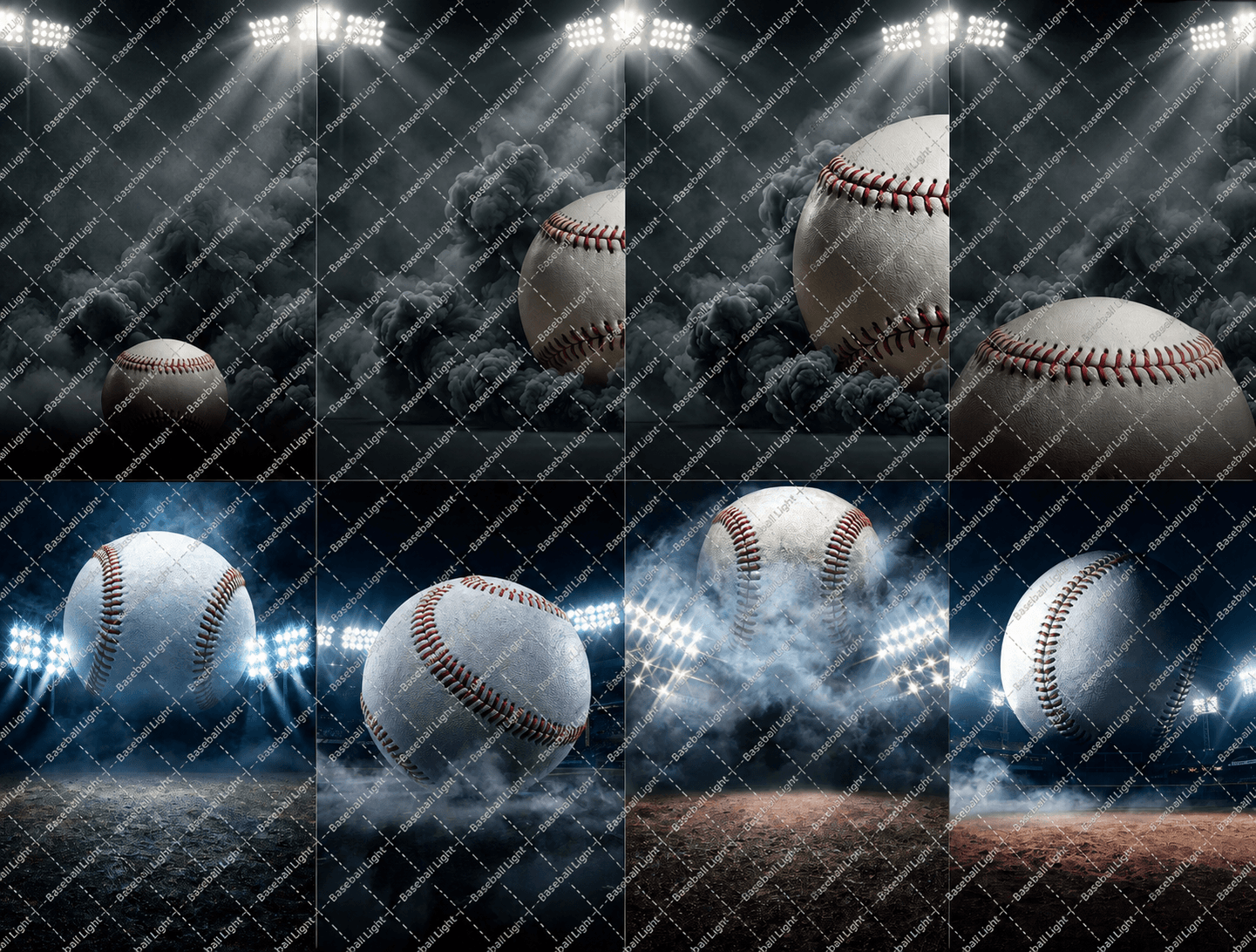 35 Baseball Light Digital Backdrops PNG JPG, Sports Photography Backgrounds, Editable Baseball Photoshop Templates, Sports Photo Backgrounds - Thumbnail 12