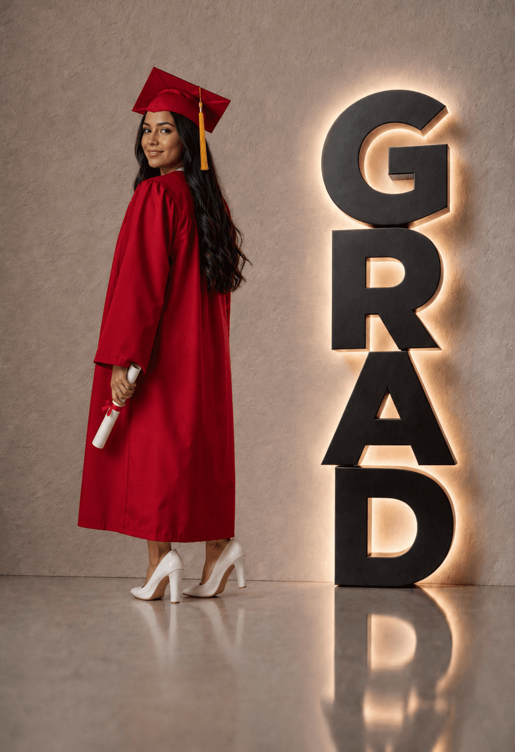 Graduation Digital Backdrop Set | 2026 Senior Photo Backgrounds with 3D GRAD Letters, 15 JPGs - Thumbnail 5