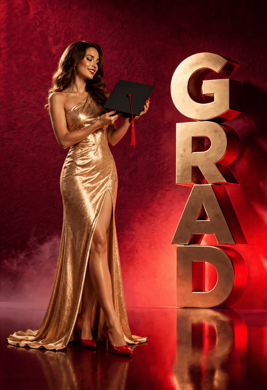 Graduation Digital Backdrop Set | 2026 Senior Photo Backgrounds with 3D GRAD Letters, 30 JPGs - Thumbnail 2
