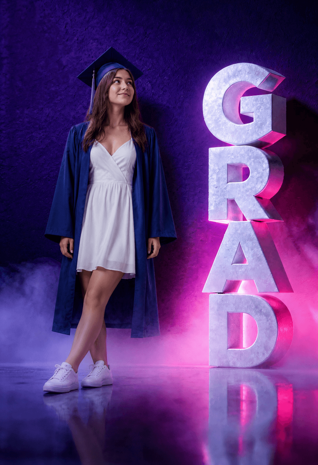 Graduation Digital Backdrop Set | 2026 Senior Photo Backgrounds with 3D GRAD Letters, 30 JPGs - Thumbnail 4