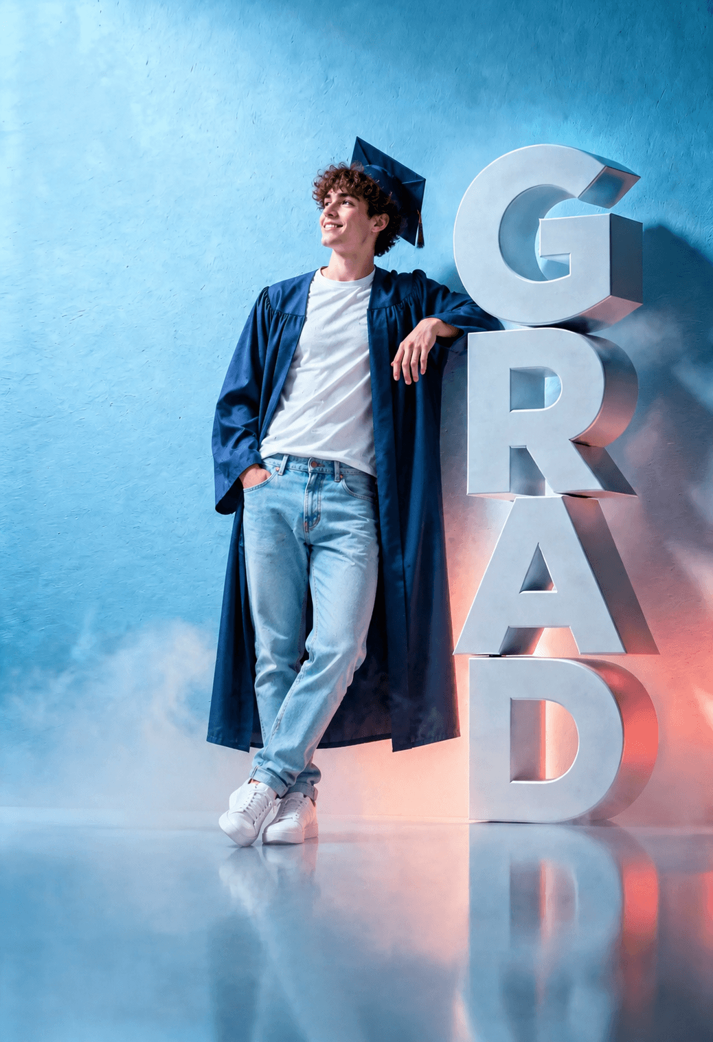 Graduation Digital Backdrop Set | 2026 Senior Photo Backgrounds with 3D GRAD Letters, 30 JPGs - Thumbnail 5