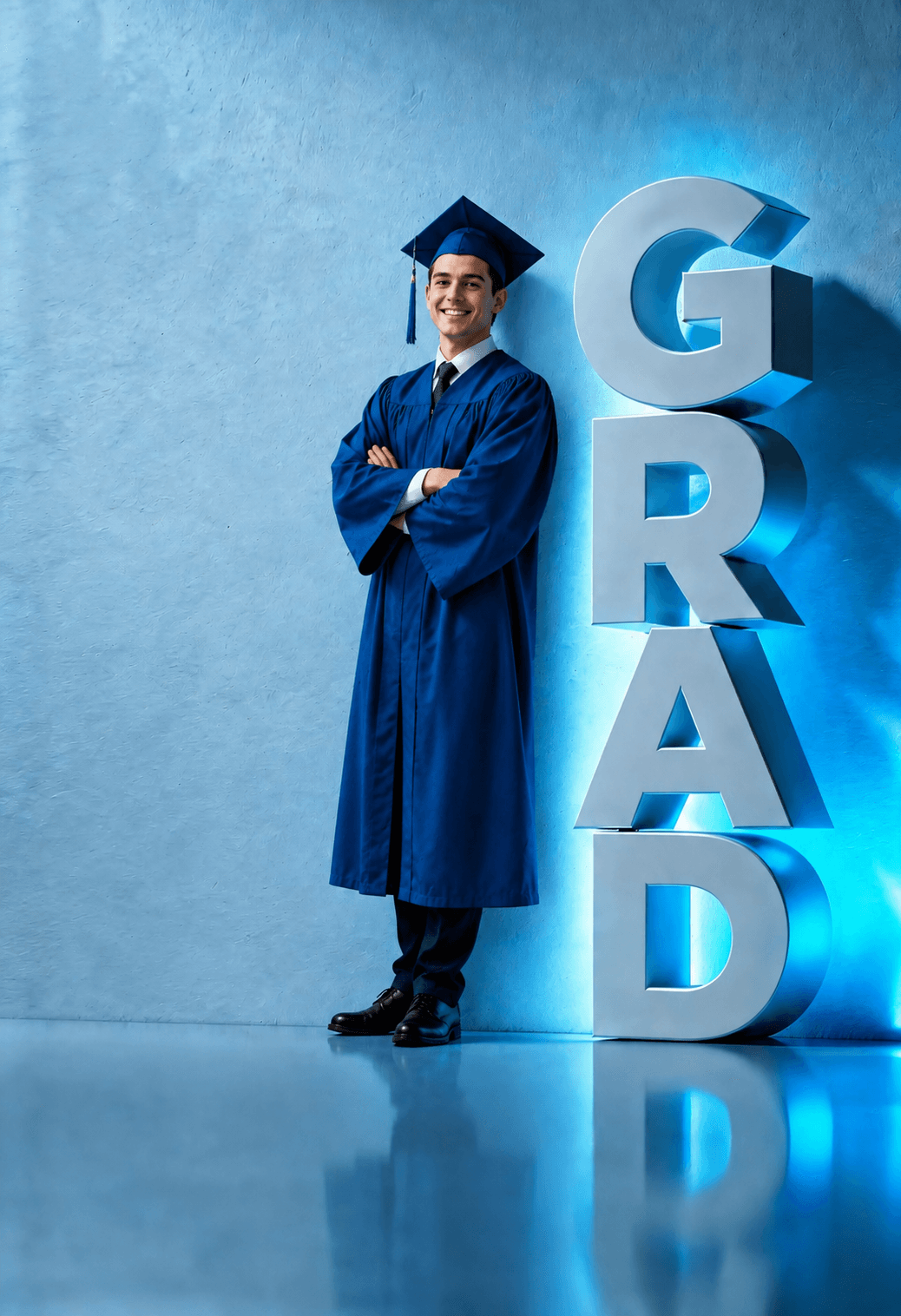 Graduation Digital Backdrop Set | 2026 Senior Photo Backgrounds with 3D GRAD Letters, 30 JPGs - Thumbnail 6