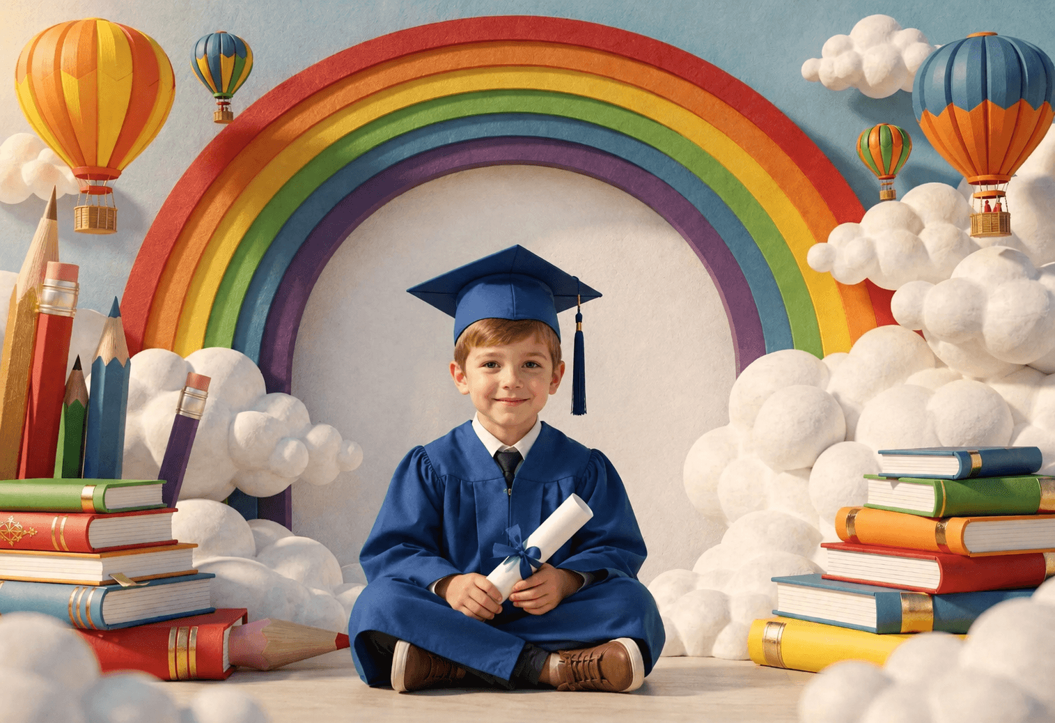 Rainbow Classroom School Photo Backdrop Bundle, Kindergarten Graduation Digital Backdrops, 20 JPG Backgrounds - Thumbnail 2