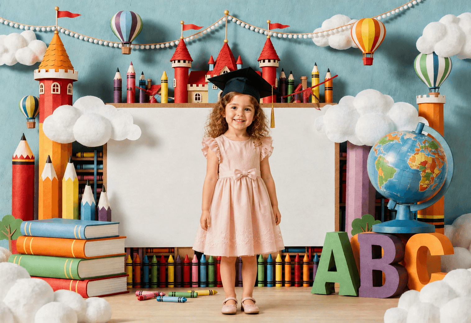 Rainbow Classroom School Photo Backdrop Bundle, Kindergarten Graduation Digital Backdrops, 20 JPG Backgrounds - Thumbnail 4