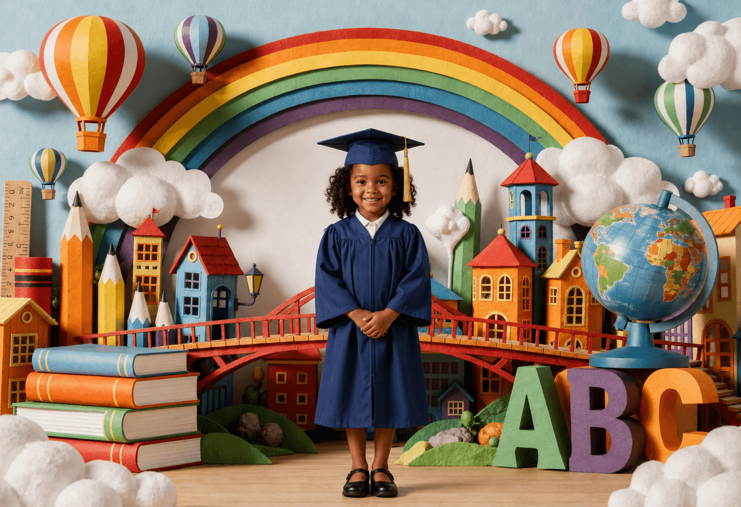 Rainbow Classroom School Photo Backdrop Bundle, Kindergarten Graduation Digital Backdrops, 20 JPG Backgrounds - Thumbnail 6