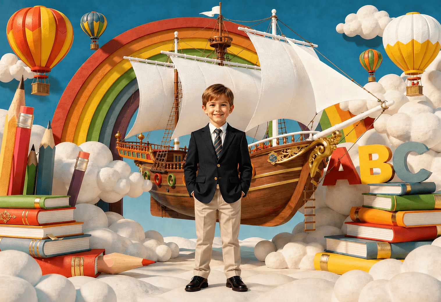 Rainbow Classroom School Photo Backdrop Bundle, Kindergarten Graduation Digital Backdrops, 20 JPG Backgrounds - Thumbnail 8
