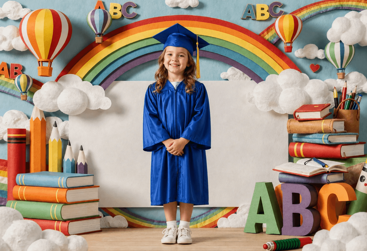 Rainbow Classroom School Photo Backdrop Bundle, Kindergarten Graduation Digital Backdrops, 20 JPG Backgrounds - Thumbnail 9