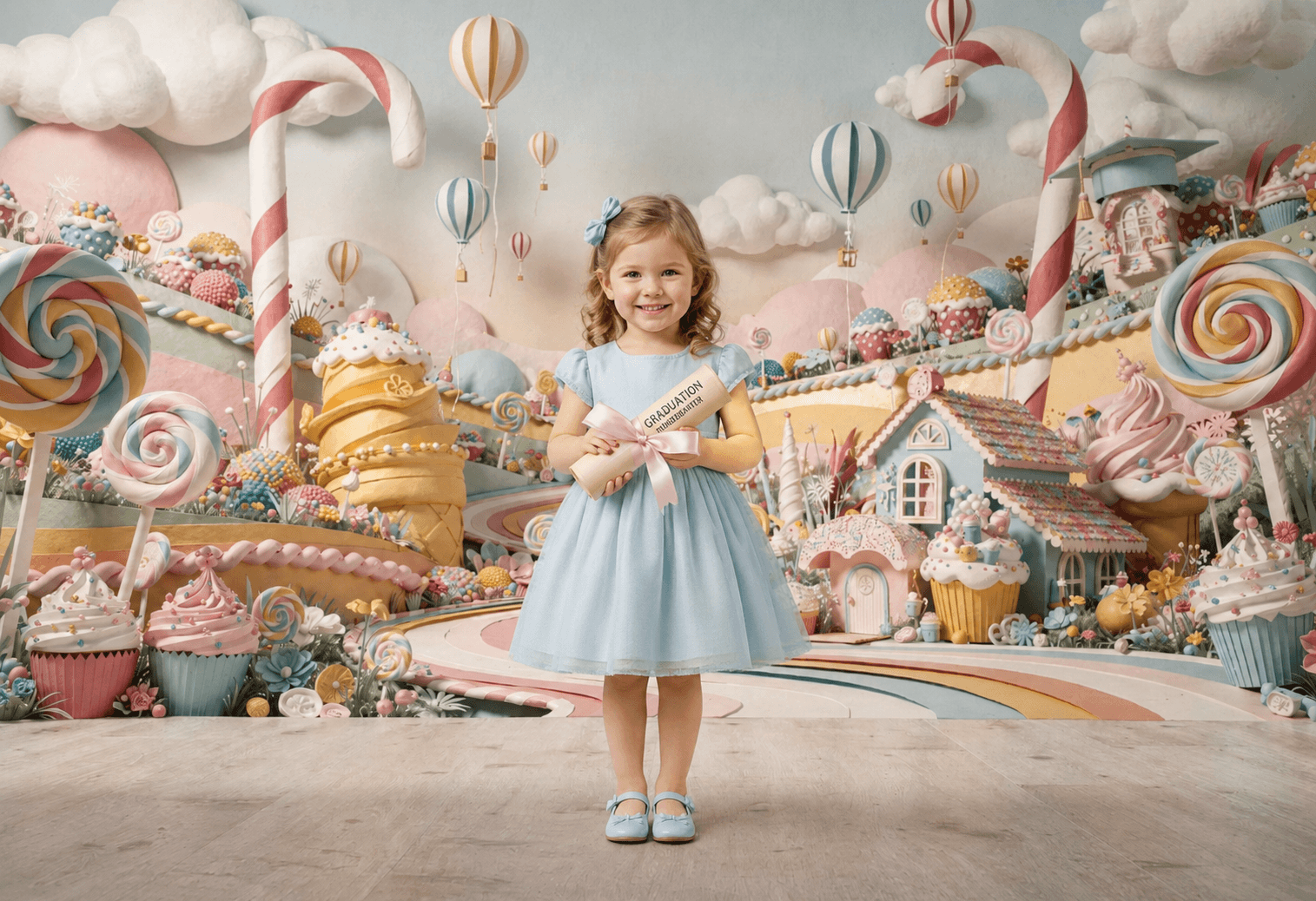 Candy Land School Photo Backdrop Bundle, Preschool Kindergarten Graduation, 15 JPG Backgrounds - Thumbnail 2