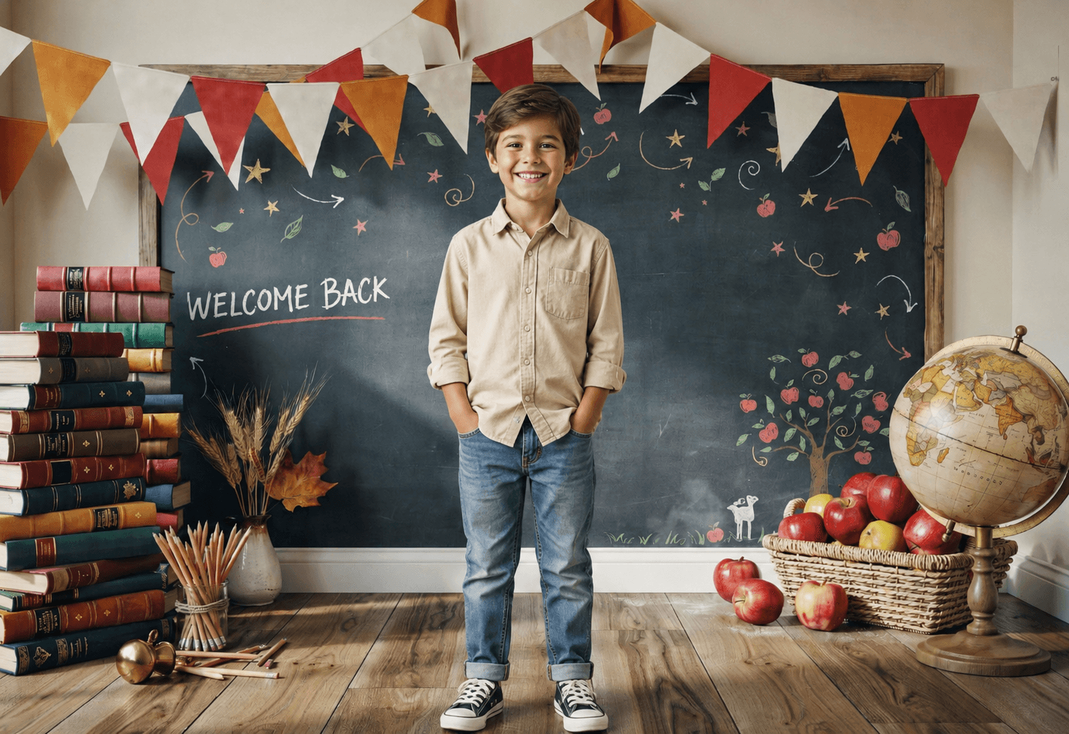 30 Back to School Digital Backdrops Bundle | School & Preschool Portrait Backgrounds | Classroom Photography | Photo Composites - Thumbnail 4