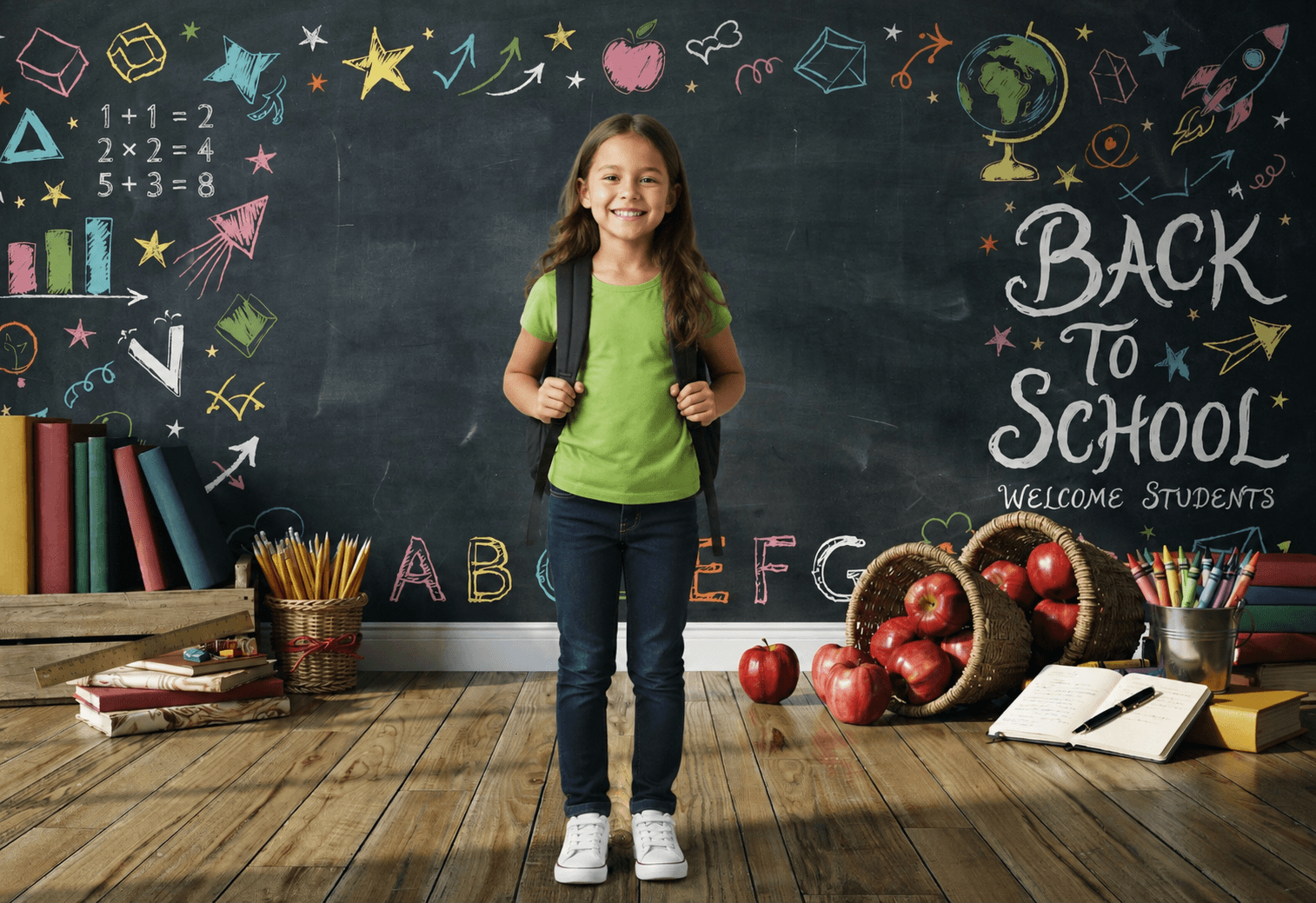 30 Back to School Digital Backdrops Bundle | School & Preschool Portrait Backgrounds | Classroom Photography | Photo Composites - Thumbnail 6