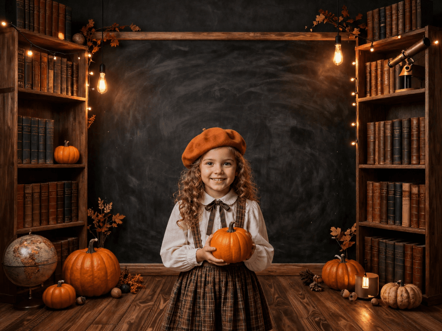 30 Fall Classroom Digital Backdrops, Back to School Backgrounds, Autumn School Portrait Backdrops, Vintage Classroom Photo Bundle - Thumbnail 5