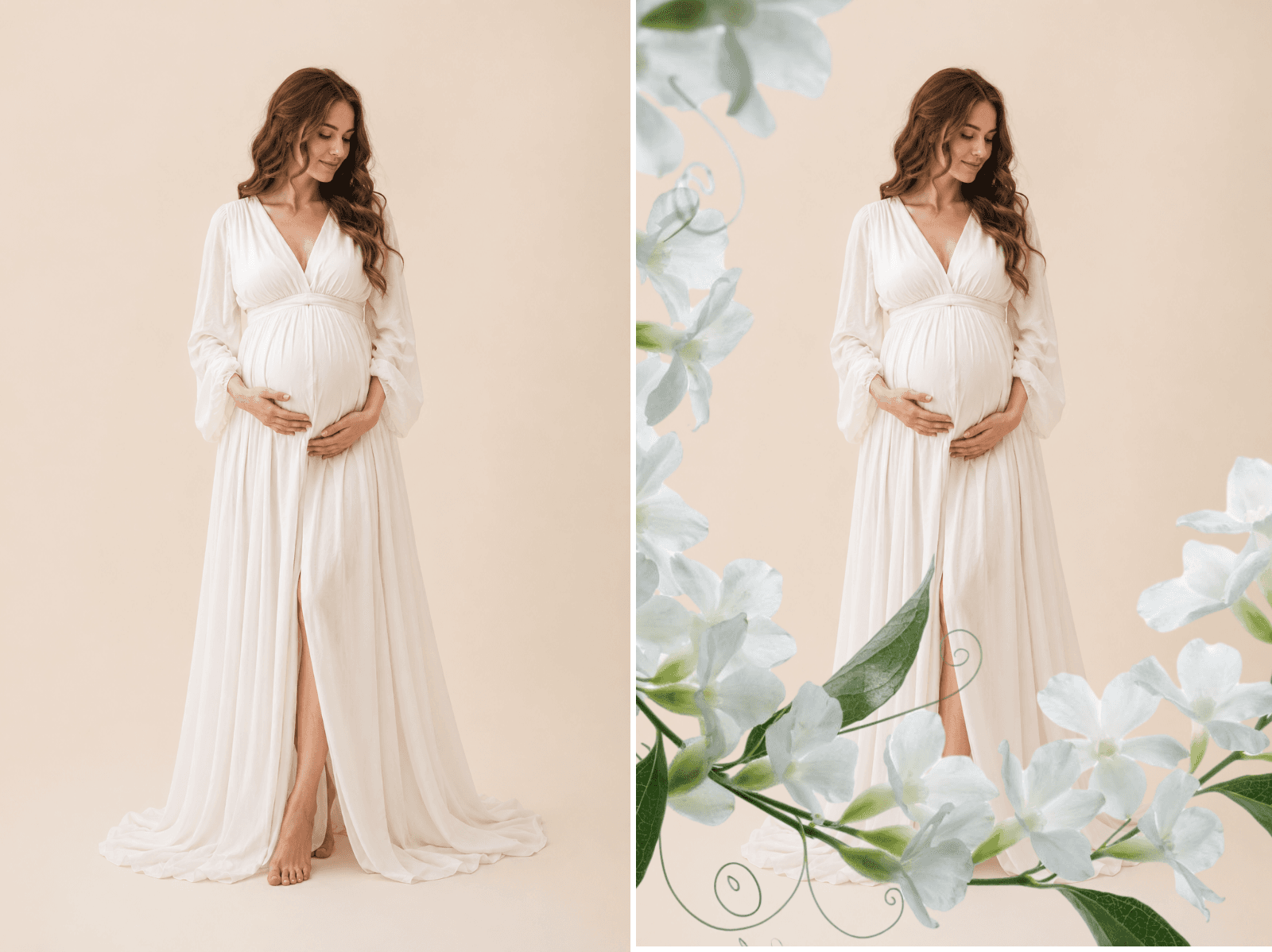 70 Floral Branch Overlays PNG, Flower Branch Photo Overlays, Spring Floral Overlay, Photoshop Overlay, Maternity, Family & Portrait Editing - Thumbnail 4