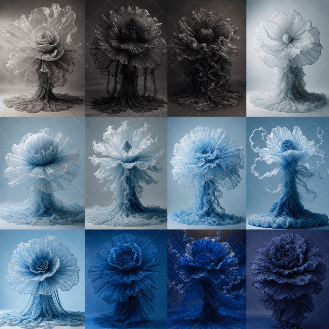 60 Fabric Flower Maternity Digital Backdrops | Luxury Fine Art Studio Portrait & Pregnancy Photography Backdrops - Thumbnail 10